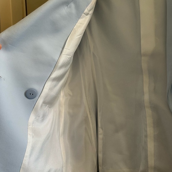 Zara Blue and Gold Blazer with Structured Silhouette - Picture 6 of 8